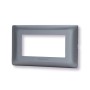 Placca 4 moduli grigio serie Matix
