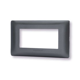 Placca 4 moduli nero serie Matix