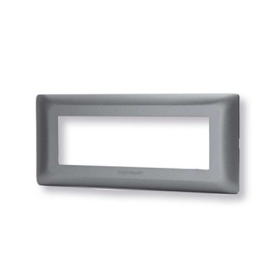 Placca 6 moduli grigio serie Matix
