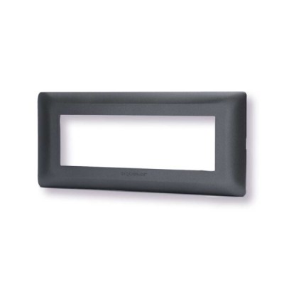 Placca 6 moduli nero serie Matix