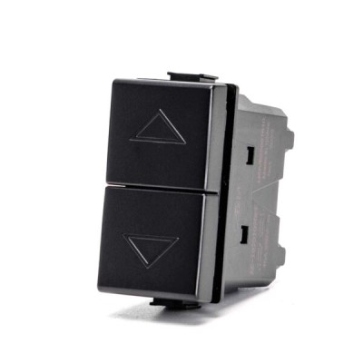Interruttore Tapparella nero Serie Matix