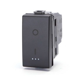Interruttore Bipolare nero Serie Matix