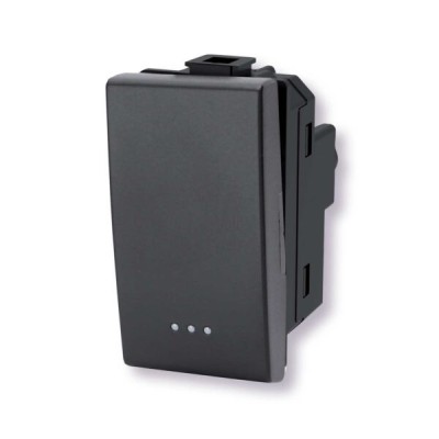 Interruttore Unipolare nero Serie Matix