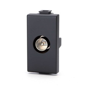 Presa antenna TV (maschio) nero Serie Matix