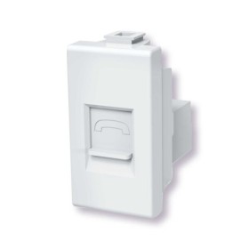 Presa telefonica bianco Serie Matix