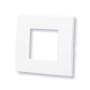 Placca 2 moduli bianco serie Living