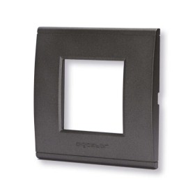 Placca 2 moduli nero serie Living