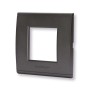 Placca 2 moduli nero serie Living