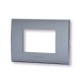 Placca 3 moduli grigio serie Living