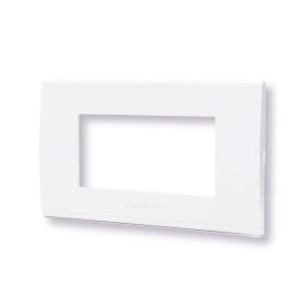 Placca 4 moduli bianco serie Living