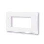Placca 4 moduli bianco serie Living