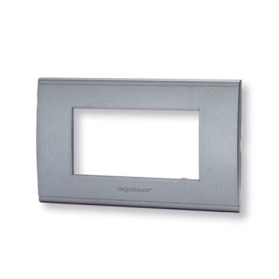 Placca 4 moduli grigio serie Living