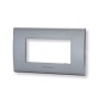 Placca 4 moduli grigio serie Living