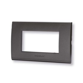 Placca 4 moduli nero serie Living