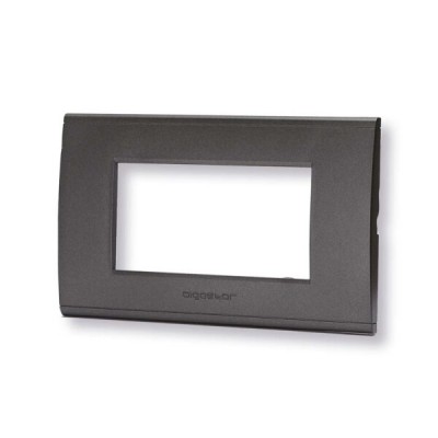 Placca 4 moduli nero serie Living
