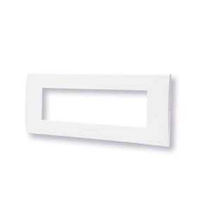 Placca 7 moduli bianco serie Living