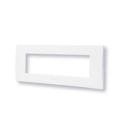 Placca 7 moduli bianco serie Living