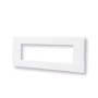 Placca 7 moduli bianco serie Living