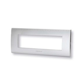 Placca 7 moduli argento serie Living