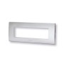 Placca 7 moduli argento serie Living