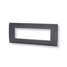 Placca 7 moduli nero serie Living