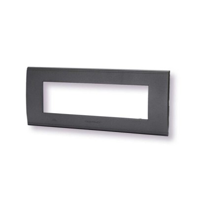 Placca 7 moduli nero serie Living