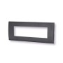 Placca 7 moduli nero serie Living
