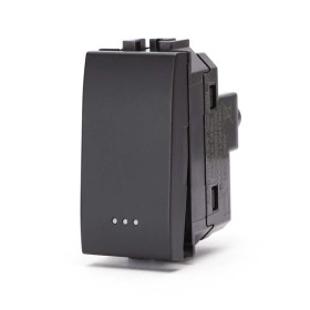 Interruttore Unipolare nero Serie Living