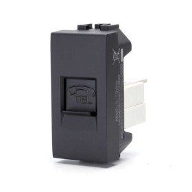 Presa telefonica nero Serie Living