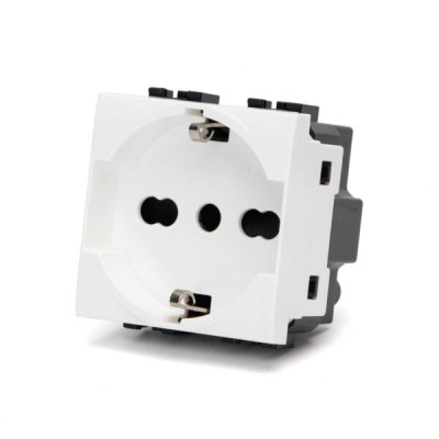 Presa Schuko bianco Serie Living