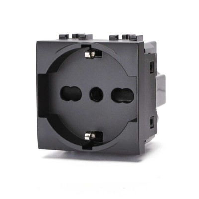 Presa Schuko nero Serie Living