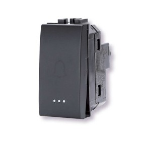 Pulsante Campanello nero Serie Living