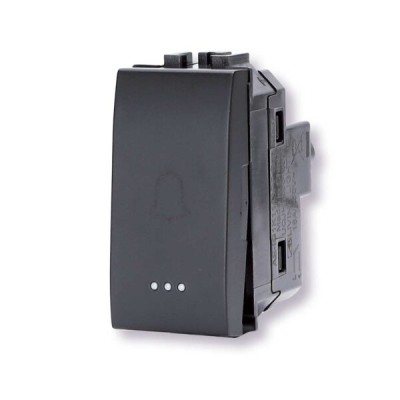 Pulsante Campanello nero Serie Living