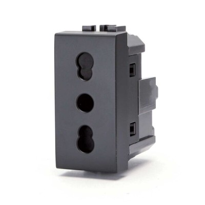 Presa P17/11 nero Serie Living