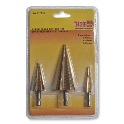 Set 3 Frese Coniche HSS