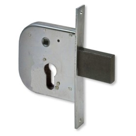 Serratura da infilare per cancelli c/catenaccio e quadro per maniglia