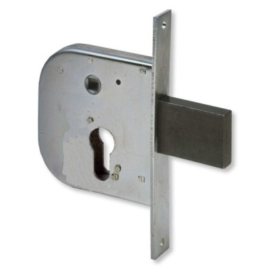 Serratura da infilare per cancelli c/catenaccio e quadro per maniglia