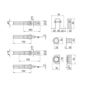 Aste Catenaccio per Serrature a 3 Punti di chiusura