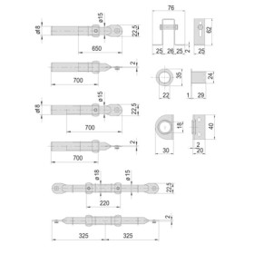 Aste Catenaccio per Serrature a 5 Punti di chiusura