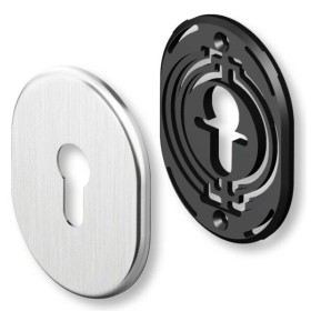 Kit Mostrina Foro Cilindro in alluminio Cromo Satinato