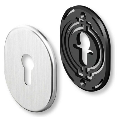 Kit Mostrina Foro Cilindro in alluminio Cromo Satinato