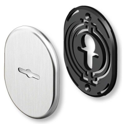 Kit Mostrina Foro Doppia Mappa in alluminio Cromo Satinato