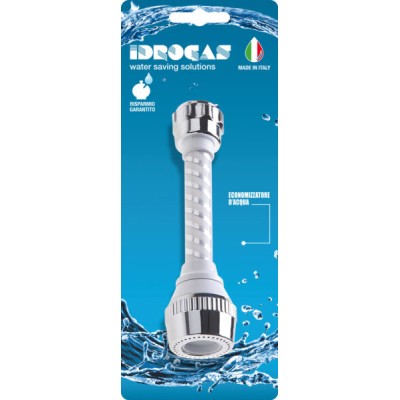 Rompigetto bianco cromo tubo pvc 14 cm.+ adattatore abs