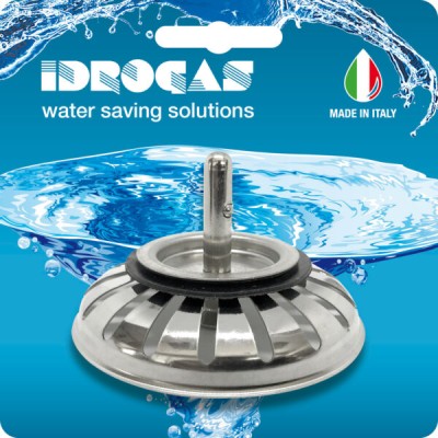 Cestello per lavello lux inox blister diametro 83 mm.perno lungo