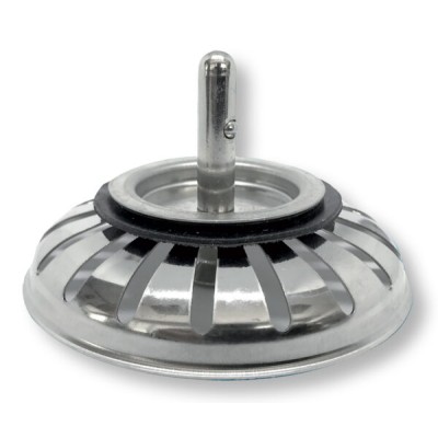 Cestello per lavello lux inox sacchetto da 20 pz d.83 mm.perno lungo