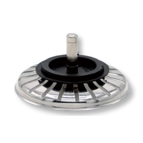 Cestello per lavello lux inox sacchetto da 20 pz d.83 mm.perno corto