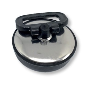 Tappo lavello con maniglia pvc copritappo inox d.40 cf.da 25pz