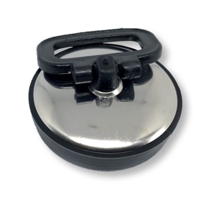Tappo lavello con maniglia pvc copritappo inox d.40 cf.da 25pz