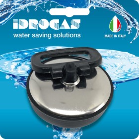 Tappo lavello con maniglia pvc copritappo inox d.52 blister