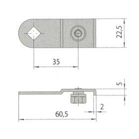 Coppia Deviatori in acciaio bronzato per aggancio aste-rinvii